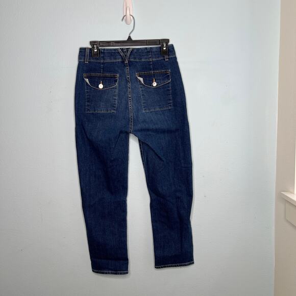 Veronica Beard Arya Straight Crop Jeans Bright Blue Size 27 - Picture 4 of 6